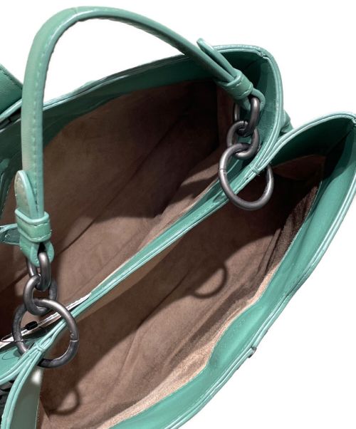 BOTTEGA VENETA（ボッテガベネタ）BOTTEGA VENETA (ボッテガベネタ) ナポリスモールハンドバッグ グリーンの古着・服飾アイテム