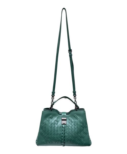 BOTTEGA VENETA（ボッテガベネタ）BOTTEGA VENETA (ボッテガベネタ) ナポリスモールハンドバッグ グリーンの古着・服飾アイテム