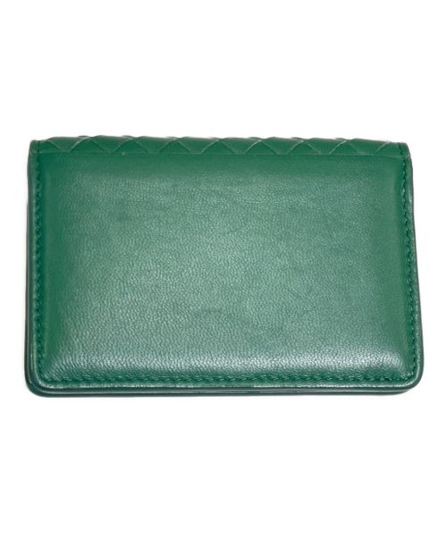 BOTTEGA VENETA（ボッテガベネタ）BOTTEGA VENETA (ボッテガベネタ) イントレチャートカードケース グリーンの古着・服飾アイテム