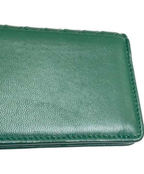BOTTEGA VENETA（ボッテガベネタ）BOTTEGA VENETA (ボッテガベネタ) イントレチャートカードケース グリーンの古着・服飾アイテム