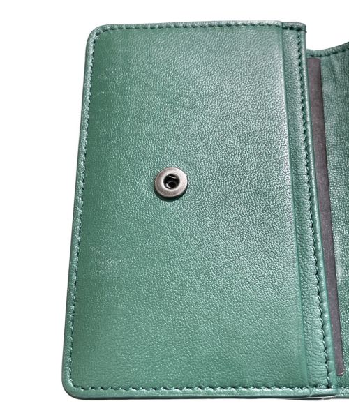 BOTTEGA VENETA（ボッテガベネタ）BOTTEGA VENETA (ボッテガベネタ) イントレチャートカードケース グリーンの古着・服飾アイテム