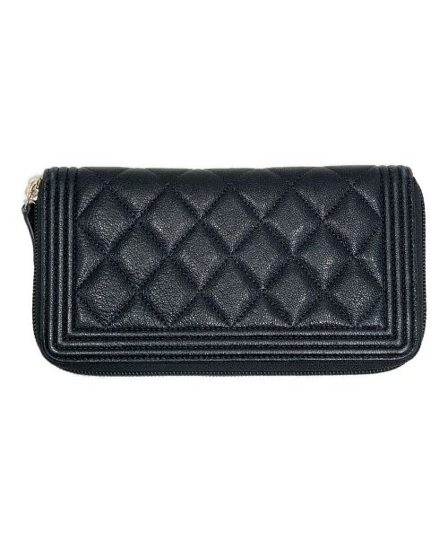 CHANEL（シャネル）CHANEL (シャネル) ボーイシャネル長財布 ブラックの古着・服飾アイテム