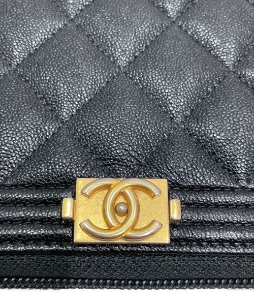 CHANEL（シャネル）CHANEL (シャネル) ボーイシャネル長財布 ブラックの古着・服飾アイテム