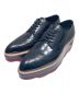 PRADA（プラダ）の古着「ウィングチッププラットフォームレザーシューズ」｜ブラック×レッド