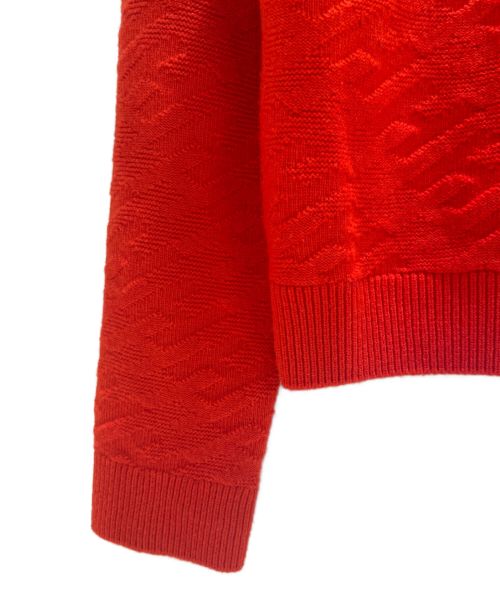 HERMES（エルメス）HERMES (エルメス) Voyage Hロゴセーター レッド サイズ:38の古着・服飾アイテム