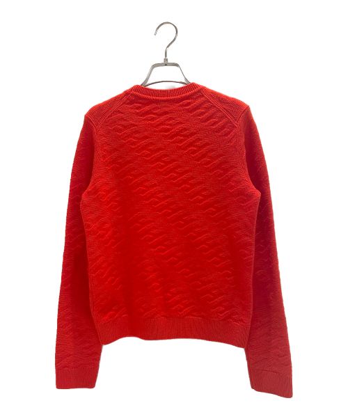 HERMES（エルメス）HERMES (エルメス) Voyage Hロゴセーター レッド サイズ:38の古着・服飾アイテム