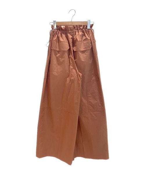 HERMES（エルメス）HERMES (エルメス) ハイウエストコットンワイドパンツ ブラウン サイズ:36の古着・服飾アイテム