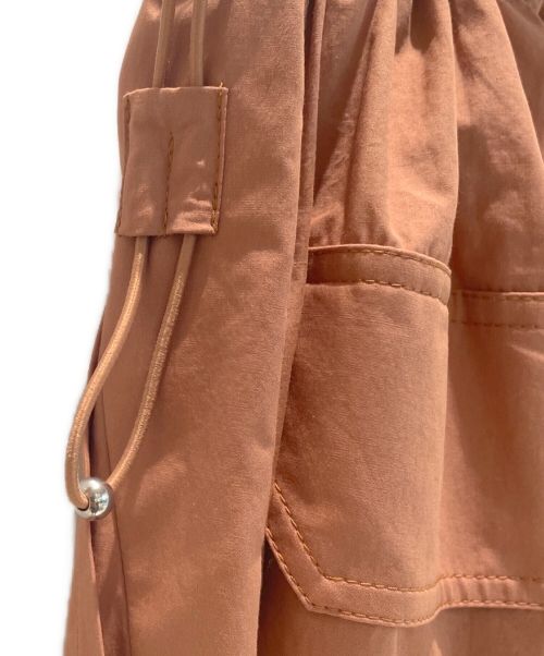 HERMES（エルメス）HERMES (エルメス) ハイウエストコットンワイドパンツ ブラウン サイズ:36の古着・服飾アイテム