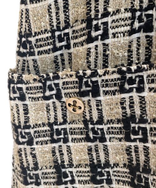 GUCCI（グッチ）GUCCI (グッチ) Square g check tweed dress ベージュ サイズ:38の古着・服飾アイテム