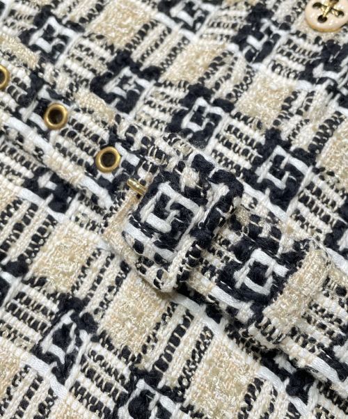 GUCCI（グッチ）GUCCI (グッチ) Square g check tweed dress ベージュ サイズ:38の古着・服飾アイテム