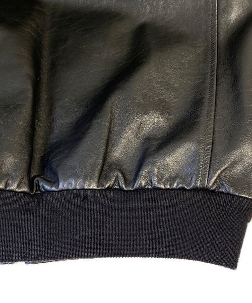 CELINE（セリーヌ）CELINE (セリーヌ) カーフスキン ジップブルゾン ブラック サイズ:40の古着・服飾アイテム