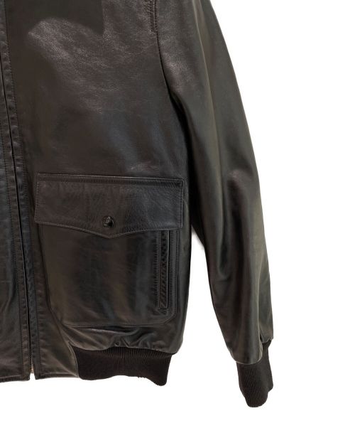 CELINE（セリーヌ）CELINE (セリーヌ) カーフスキン ジップブルゾン ブラック サイズ:40の古着・服飾アイテム