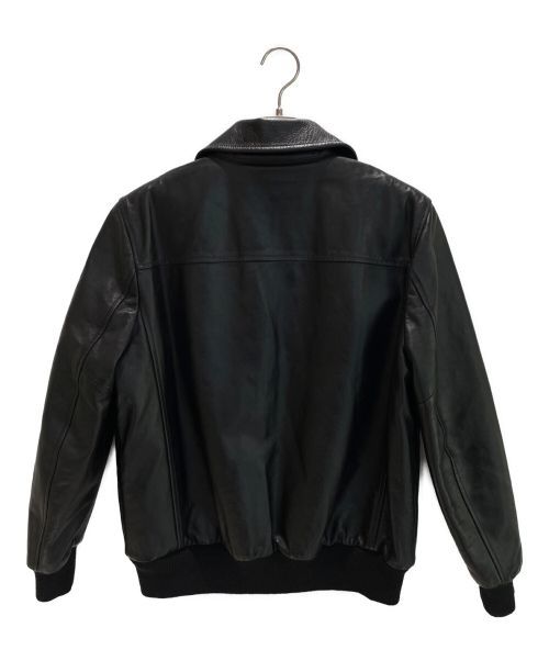 CELINE（セリーヌ）CELINE (セリーヌ) カーフスキン ジップブルゾン ブラック サイズ:40の古着・服飾アイテム