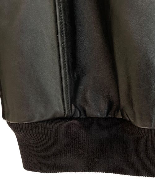 CELINE（セリーヌ）CELINE (セリーヌ) カーフスキン ジップブルゾン ブラック サイズ:40の古着・服飾アイテム