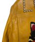 中古・古着 GUCCI (グッチ) LOVEDダブルライダースジャケット イエロー サイズ:48：170000円
