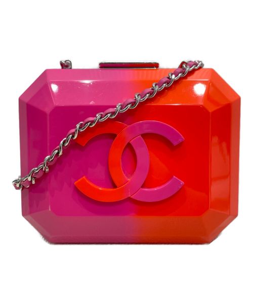 CHANEL（シャネル）CHANEL (シャネル) シェルショルダーバッグ ピンク×オレンジの古着・服飾アイテム