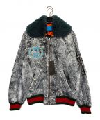 GUCCI×Trouble Andrewグッチ×トラブル アンドリュー）の古着「GUCCI GHOST MA-1 BOMBER JACKET」｜ライトグレー