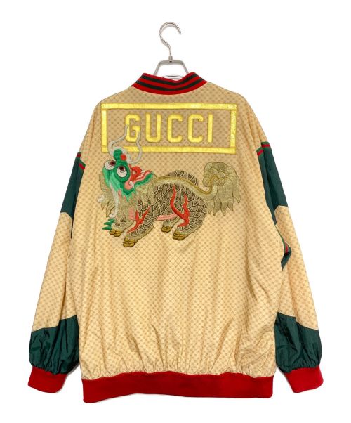 GUCCI（グッチ）GUCCI (グッチ) DAPPER DAN (ダッパーダン) Dragon Track Jacket ベージュ サイズ:Lの古着・服飾アイテム