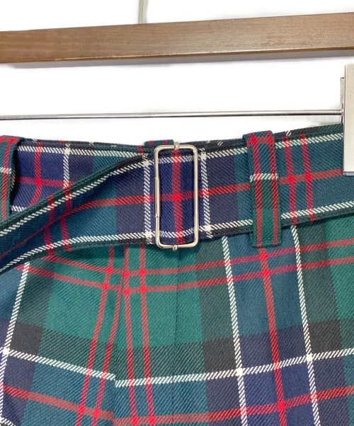 GUCCI（グッチ）GUCCI (グッチ) ボンテージ チェック ベルトパンツ グリーン サイズ:SIZE 36の古着・服飾アイテム