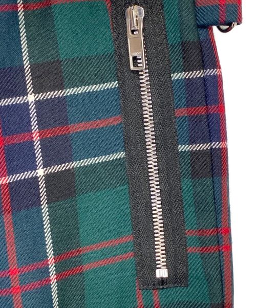 GUCCI（グッチ）GUCCI (グッチ) ボンテージ チェック ベルトパンツ グリーン サイズ:SIZE 36の古着・服飾アイテム