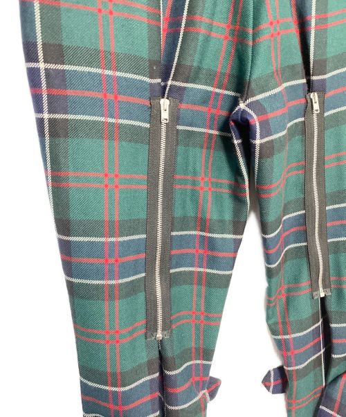 GUCCI（グッチ）GUCCI (グッチ) ボンテージ チェック ベルトパンツ グリーン サイズ:SIZE 36の古着・服飾アイテム