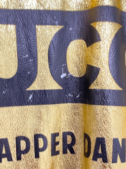 GUCCI（グッチ）GUCCI (グッチ) DAPPER DAN (ダッパー ・ ダン) バックロゴジャケット ゴールド サイズ:Mの古着・服飾アイテム