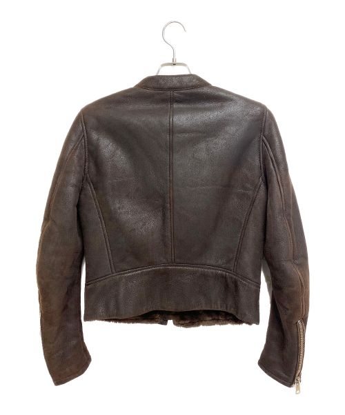 Maison Margiela（メゾンマルジェラ）Maison Margiela (メゾンマルジェラ) 07AW 本人期 八の字ムートンライダース/Archive ブラウン サイズ:42の古着・服飾アイテム