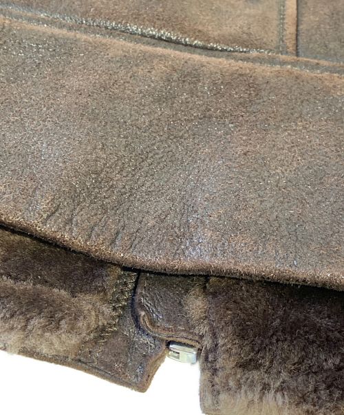 Maison Margiela（メゾンマルジェラ）Maison Margiela (メゾンマルジェラ) 07AW 本人期 八の字ムートンライダース/Archive ブラウン サイズ:42の古着・服飾アイテム