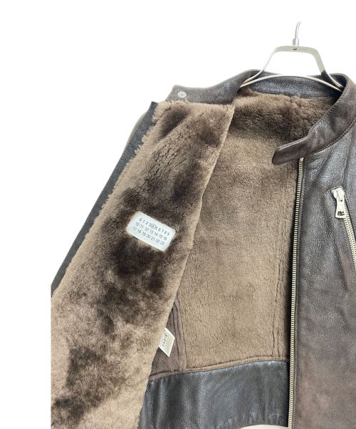 Maison Margiela（メゾンマルジェラ）Maison Margiela (メゾンマルジェラ) 07AW 本人期 八の字ムートンライダース/Archive ブラウン サイズ:42の古着・服飾アイテム