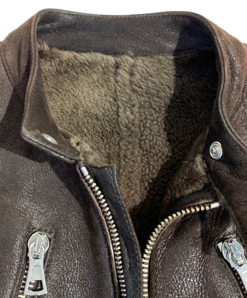 Maison Margiela（メゾンマルジェラ）Maison Margiela (メゾンマルジェラ) 07AW 本人期 八の字ムートンライダース/Archive ブラウン サイズ:42の古着・服飾アイテム