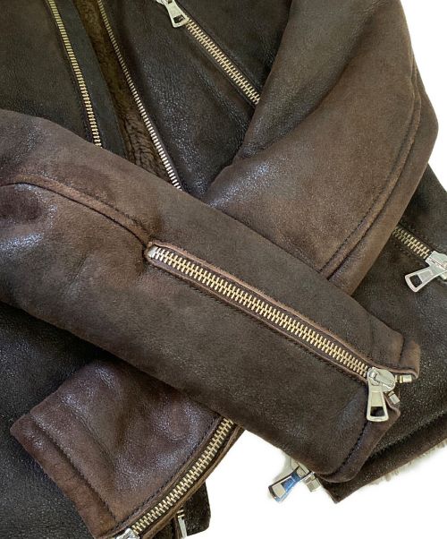 Maison Margiela（メゾンマルジェラ）Maison Margiela (メゾンマルジェラ) 07AW 本人期 八の字ムートンライダース/Archive ブラウン サイズ:42の古着・服飾アイテム