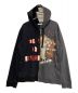 VALENTINO（ヴァレンティノ）の古着「プリントジップパーカー」｜ブラック×グレー
