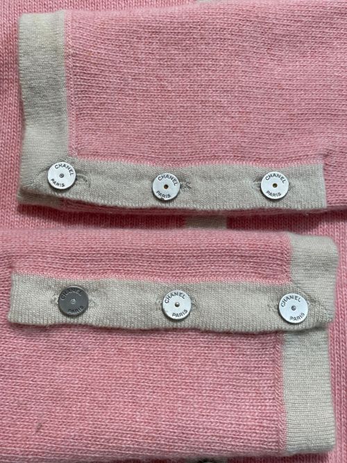 CHANEL（シャネル）CHANEL (シャネル) ニットカーディガン ピンク サイズ:36の古着・服飾アイテム