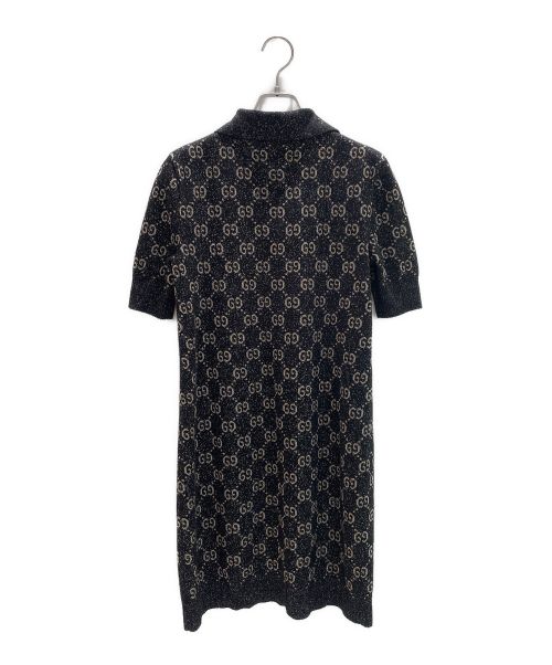 GUCCI（グッチ）GUCCI (グッチ) ラメGGジャカードポロドレス ブラック サイズ:XSの古着・服飾アイテム