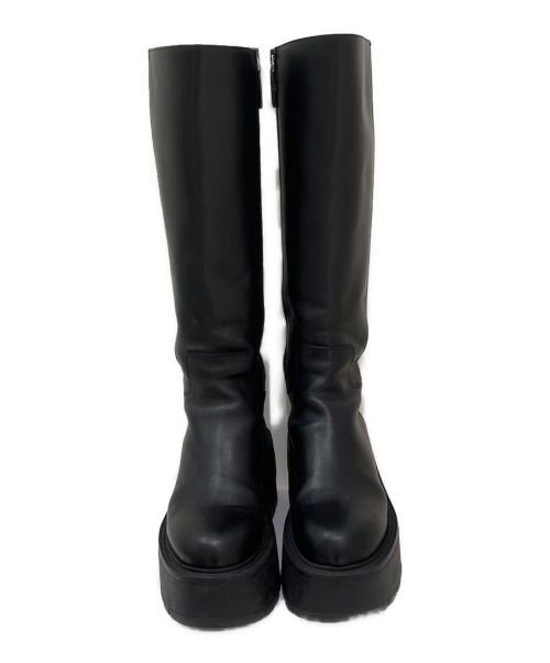 VALENTINO（ヴァレンティノ）VALENTINO (ヴァレンティノ) ユニークフォーム カーフスキン ブーツ ブラック サイズ:36 1/2の古着・服飾アイテム