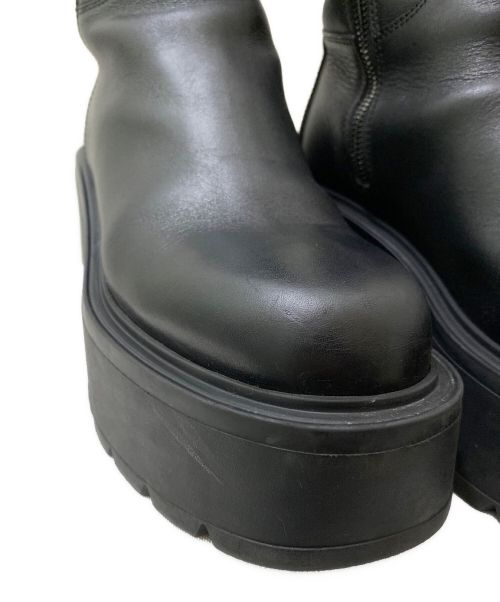 VALENTINO（ヴァレンティノ）VALENTINO (ヴァレンティノ) ユニークフォーム カーフスキン ブーツ ブラック サイズ:36 1/2の古着・服飾アイテム