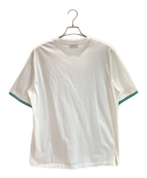 HERMES（エルメス）HERMES (エルメス) スリーブ切替カットソー ホワイト サイズ:Mの古着・服飾アイテム