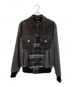 DOLCE & GABBANAドルチェ＆ガッバーナ）の古着「レザー切り替えジャケット」｜ブラック