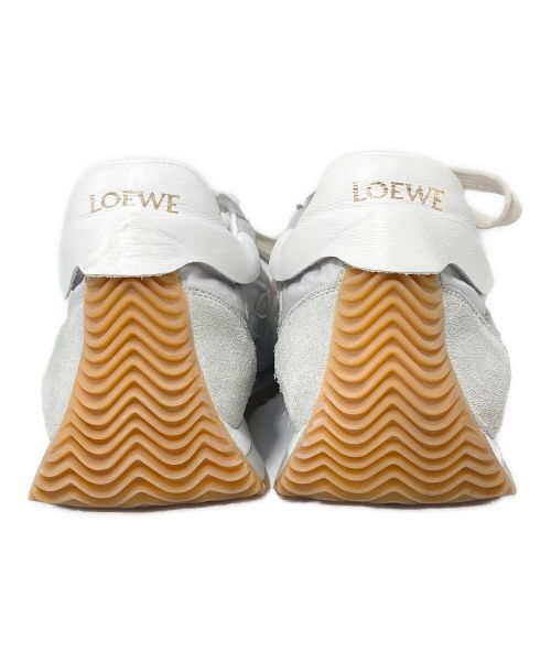 LOEWE（ロエベ）LOEWE (ロエベ) ナイロン切り替えスエードレザーローカットスニーカー ライトグレー サイズ:41の古着・服飾アイテム
