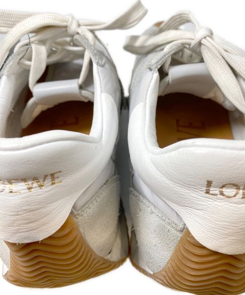 LOEWE（ロエベ）LOEWE (ロエベ) ナイロン切り替えスエードレザーローカットスニーカー ライトグレー サイズ:41の古着・服飾アイテム