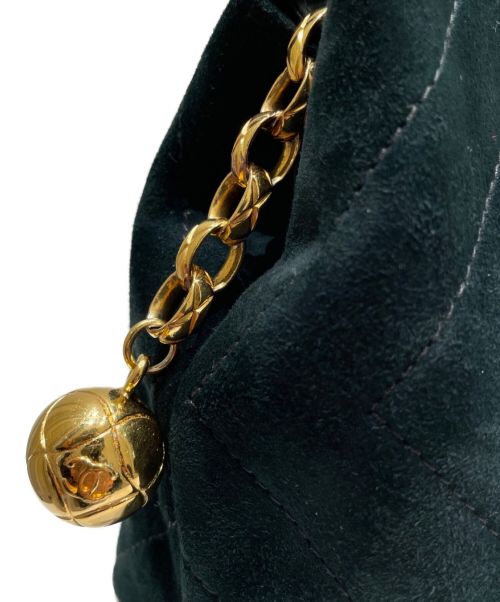 CHANEL（シャネル）CHANEL (シャネル) ココマークスウェードショルダーバッグ グリーン サイズ:-の古着・服飾アイテム