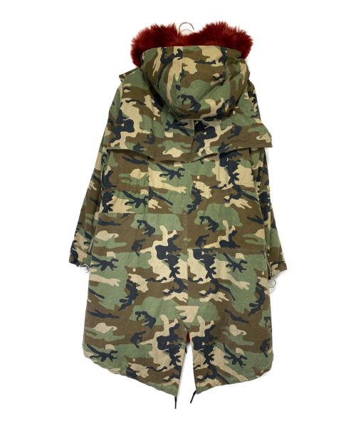 OFFWHITE（オフホワイト）OFFWHITE (オフホワイト) カモフラモッズコート オリーブ サイズ:Sの古着・服飾アイテム
