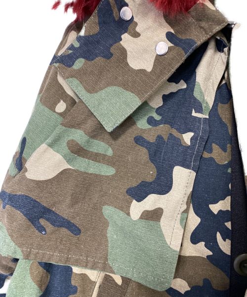 OFFWHITE（オフホワイト）OFFWHITE (オフホワイト) カモフラモッズコート オリーブ サイズ:Sの古着・服飾アイテム