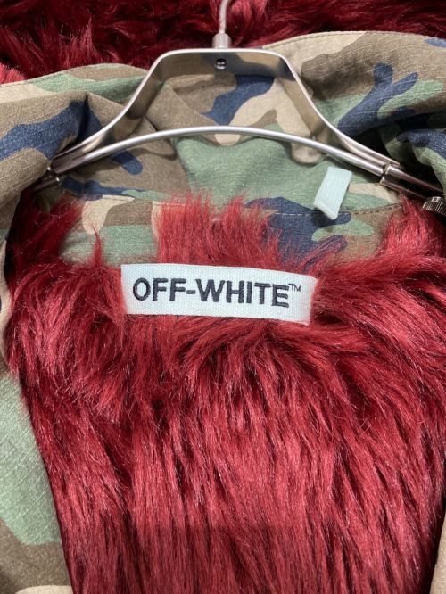 OFFWHITE（オフホワイト）OFFWHITE (オフホワイト) カモフラモッズコート オリーブ サイズ:Sの古着・服飾アイテム