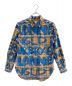 BURBERRY（バーバリー）の古着「Graffiti Print Vintage Check Shirt」｜ベージュ×ブルー