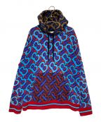 BURBERRYバーバリー）の古着「モノグラムフーディ」｜レッド×ブルー×ブラウン