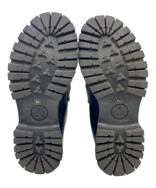 GUCCI（グッチ）GUCCI (グッチ) Leather Horsebit Loafer ブラック サイズ:SIZE 8 1/2の古着・服飾アイテム