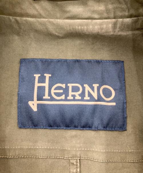 HERNO（ヘルノ）HERNO (ヘルノ) GARMENT DYED EUFRATE Pコート オリーブ サイズ:56の古着・服飾アイテム