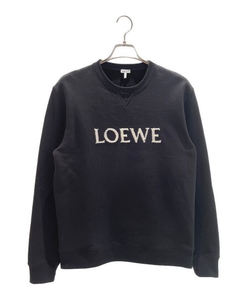 LOEWE（ロエベ）LOEWE (ロエベ) エンブロイダリー スウェットシャツ ブラック サイズ:Sの古着・服飾アイテム