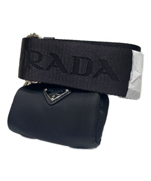 PRADA（プラダ）PRADA (プラダ) Re-Nylonサフィアーノレザーペットバッグ ブラック サイズ:- 未使用品の古着・服飾アイテム
